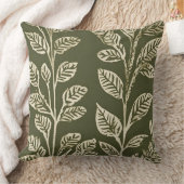 ボタニカルオリーブグリーンセージ離れズ クッション (ブランケット)