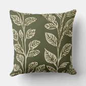 ボタニカルオリーブグリーンセージ離れズ クッション (裏面)