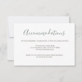 ボタニカルオリーブ結婚ブランチのエンクロージャRSVP Ca 出欠カード (正面)