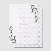 ボタニカルオリーブ葉ブランチイタリアン結婚ズ ベラム紙招待状 (オフセット (招待状))