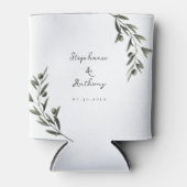 ボタニカルオリーブ葉ブランチイタリアン結婚ズ 缶クーラー (正面)