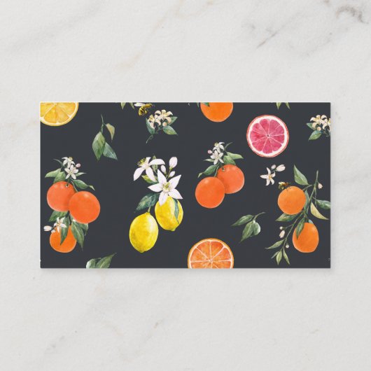 ボタニカルオレンジとレモンガーランドのブックリクエスト エンクロージャーカード (裏面)