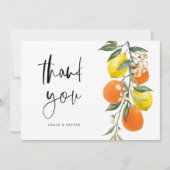 ボタニカルオレンジとレモンガーランド結婚ズ サンキューカード (正面)