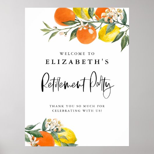 ボタニカルオレンジとレモンサマーリタイアメントパーティー ポスター (正面)