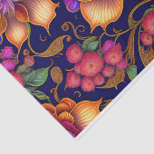 ボタニカルオレンジピンクフローラアートワーク 薄葉紙 (詳細)