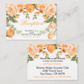ボタニカルオレンジフローラ-披露宴 エンクロージャーカード (正面/裏面)