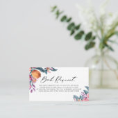 ボタニカルオレンジ赤ちゃんシャワーブックリクエストカード プレイスカード (スタンド正面)