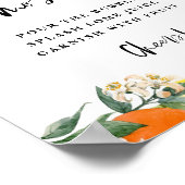 ボタニカルオレンジ&レモンモモザバーベビーシャワー ポスター (角)