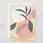ボタニカルオーガニックフローラ結婚シェイプ 招待状 (正面)