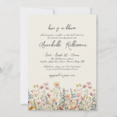 ボタニカルオータムワイルドフラワーズブライダルシャワー 招待状 (正面)