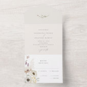 ボタニカルオールインワン結婚式招待状 オールインワン招待状 (内側)