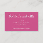 ボタニカルカップケーキフローラダマスクピンク 名刺 (裏面)