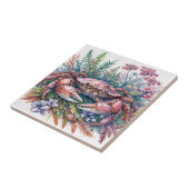 ボタニカルカニの海の生命の水色 タイル (側面)