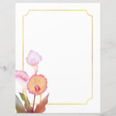 ボタニカルカファリホワイトステーショナリー紙 (正面)