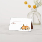 ボタニカルカボチャ素朴秋秋の結婚式 プレイスカード (正面)