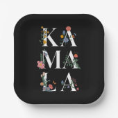 ボタニカルカマラハリス投票2024フローラ投票者 ペーパープレート (正面)