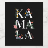 ボタニカルカマラハリス投票2024フローラ投票者 ワインラベル (シングルラベル)