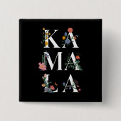 ボタニカルカマラハリス投票2024フローラ投票者 缶バッジ (正面)