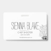 ボタニカルカメラのロゴカメラマン バッジ (裏面)