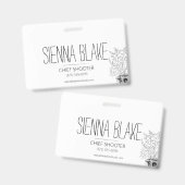 ボタニカルカメラのロゴカメラマン バッジ (正面＆裏面)