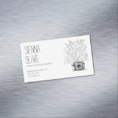 ボタニカルカメラのロゴカメラマン マグネット名刺 (インサイチュ)