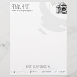 ボタニカルカメラQRライフスタイル結婚ズ写真家 レターヘッド