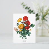 ボタニカルカメリア《写真》ぼけ味 ポストカード (スタンド正面)