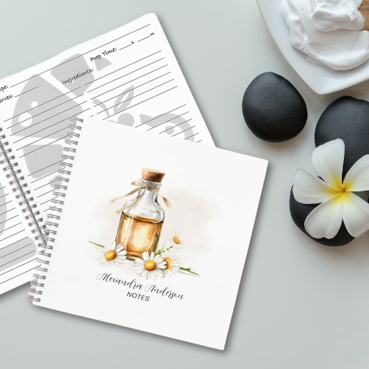 ボタニカルカモミール必須油水彩 ノートブック