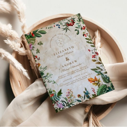ボタニカルカラフルベリ結婚ーズ 招待状