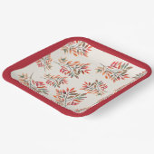 ボタニカルカラフル紅葉アイボリーカスタマイズ ペーパープレート (傾斜あり)