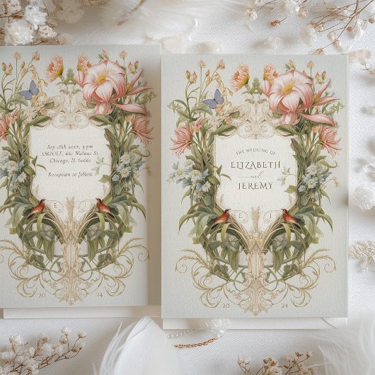 ボタニカルガーデンアールヌーボー結婚式招待状 招待状