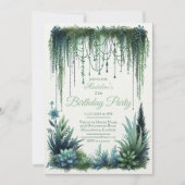 ボタニカルガーデンエレガントバースデーパーティー 招待状 (正面)