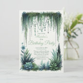 ボタニカルガーデンエレガントバースデーパーティー 招待状 (スタンド正面)
