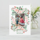 ボタニカルガーデンクリスマスホリデー |フォトカード シーズンカード (スタンド正面)