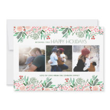 ボタニカルガーデンクリスマスホリデー |フォトカード