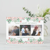 ボタニカルガーデンクリスマスホリデー |フォトカード シーズンカード (スタンド正面)