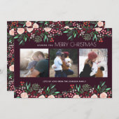 ボタニカルガーデンクリスマスホリデー |フォトカード シーズンカード (正面/裏面)