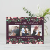 ボタニカルガーデンクリスマスホリデー |フォトカード シーズンカード (スタンド正面)