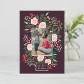 ボタニカルガーデンクリスマスホリデー |フォトカード シーズンカード (スタンド正面)