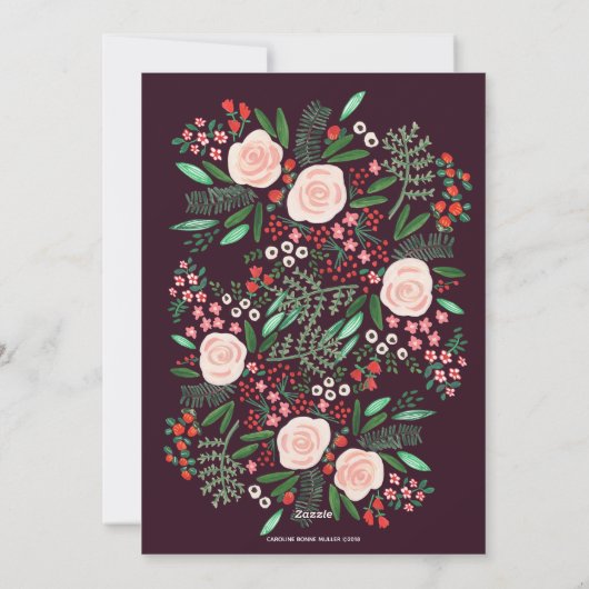 ボタニカルガーデンクリスマスホリデー |フォトカード シーズンカード (裏面)