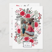 ボタニカルガーデンクリスマスラブホリデーフォトカード シーズンカード (正面/裏面)