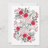 ボタニカルガーデンクリスマスラブホリデーフォトカード シーズンカード (裏面)