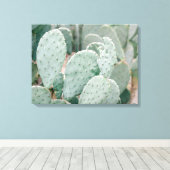 ボタニカルガーデンサボテン キャンバスプリント (インサイチュ (ウッドフロア))