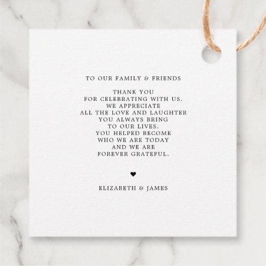 ボタニカルガーデンサンキューメッセージ春の結婚式 フェイバータグ (裏面)