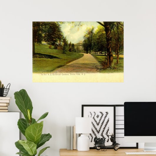 ボタニカルガーデンズブロンクスニューヨーク1905ヴィンテージ ポスター (ホームオフィス)