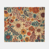 ボタニカルガーデンタペストリーフリースブランケット フリースブランケット (正面(横))