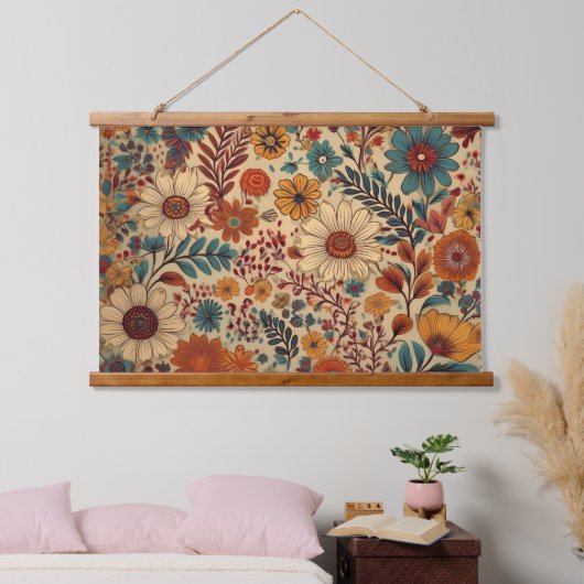 ボタニカルガーデンタペストリー 吊り下げ型タペストリー (寝室)