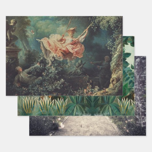 ボタニカルガーデンデコップヘビーウェイト3 – セット ラッピングペーパーシート (セット)