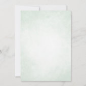 ボタニカルガーデンデザインエメラルドボールガウン結婚ズ 招待状 (裏面)