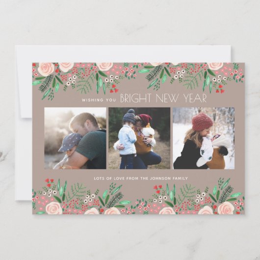ボタニカルガーデンニューイヤーホリデー |フォトカード シーズンカード (正面)
